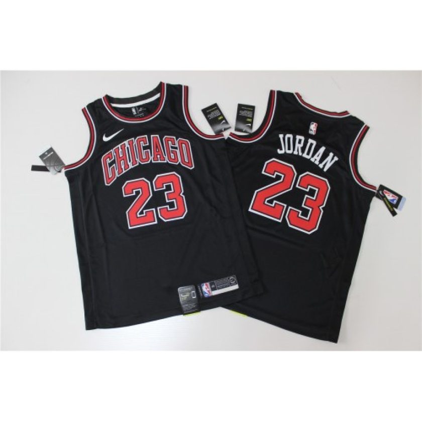 Men's Chicago Bulls Michael Jordan #23  Black Swingman Jersey