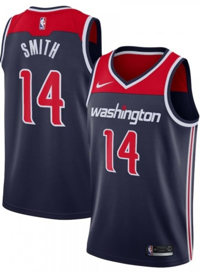 Men's Washington Wizards Ish Smith #14 Nike Navy Swingman Jersey - Statement Edition