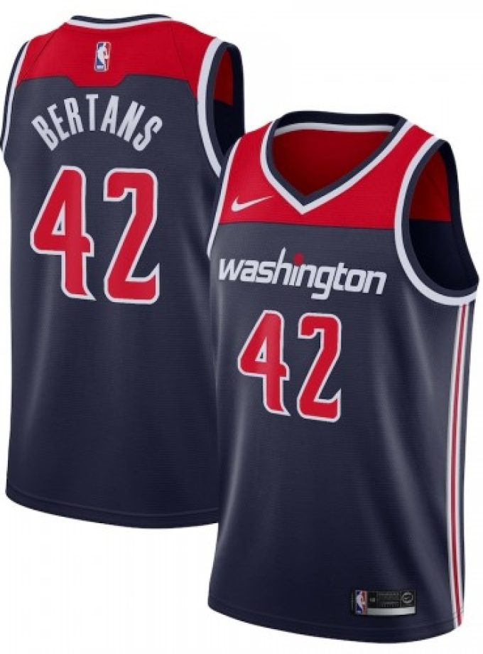 Men's Washington Wizards Davis Bertans #42 Nike Navy Swingman Jersey - Statement Edition