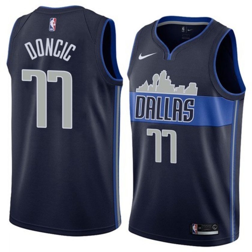 Men's Dallas Mavericks Luka Doncic #77 Nike Navy Swingman Jersey