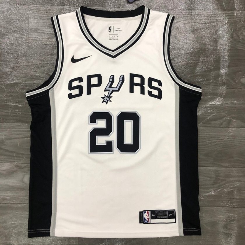 Men's San Antonio Spurs Manu Ginobili #20 Nike White 2020/21 Swingman Jersey - Association Edition