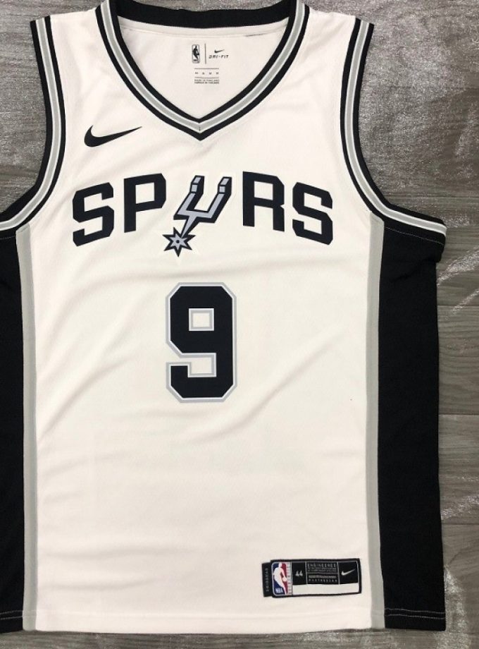 Men's San Antonio Spurs Tony Parker #9 Nike White 2020/21 Swingman Jersey - Association Edition