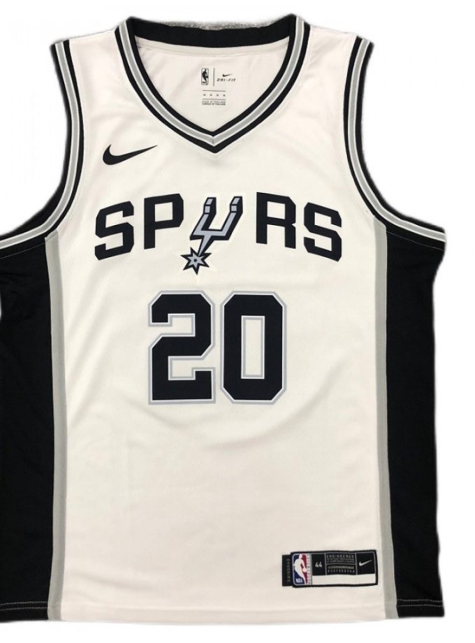 Men's San Antonio Spurs Manu Ginobili #20 Nike White 2020/21 Swingman Jersey - Association Edition