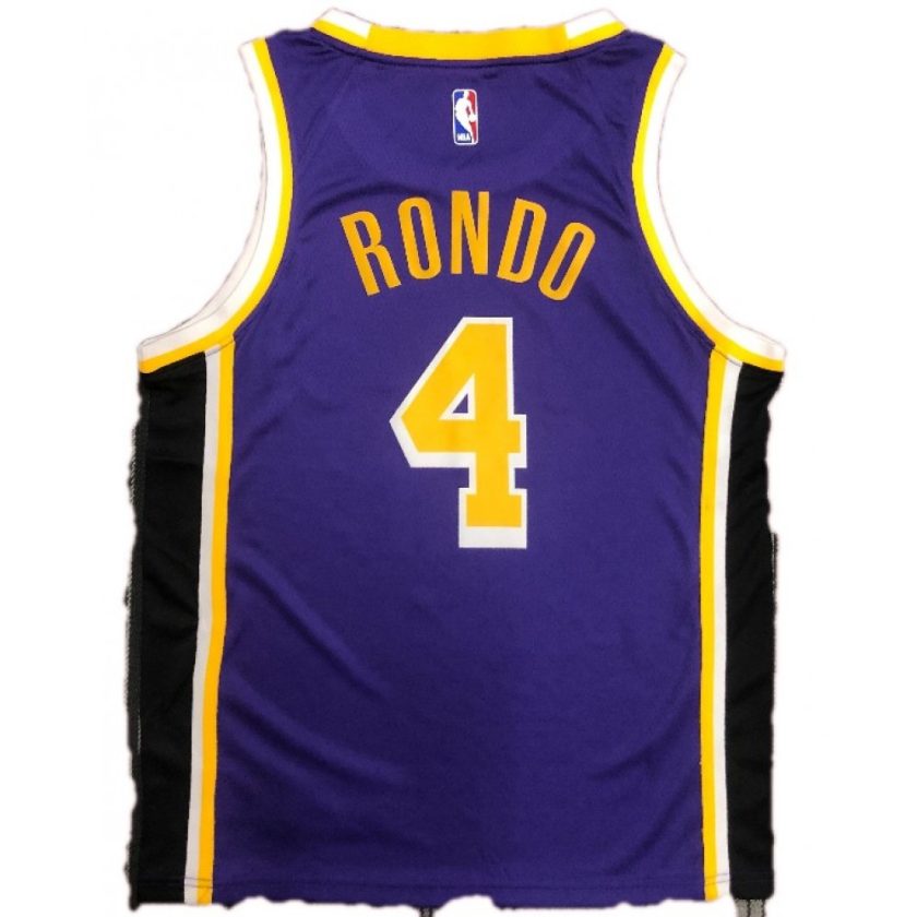 Men's Los Angeles Lakers Rajon Rondo #4 Jordan Purple Swingman NBA Jersey - Statement Edition