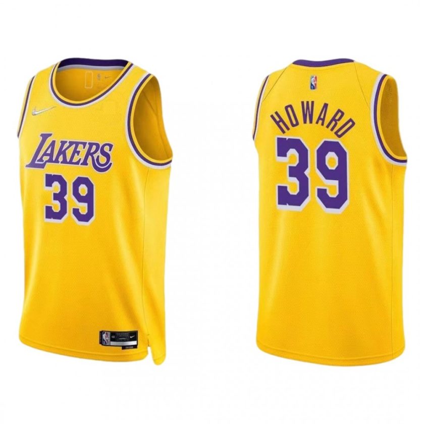 Men's Los Angeles Lakers Dwight Howard #39 Nike Gold 2021/22 Swingman Jersey - Icon Edition