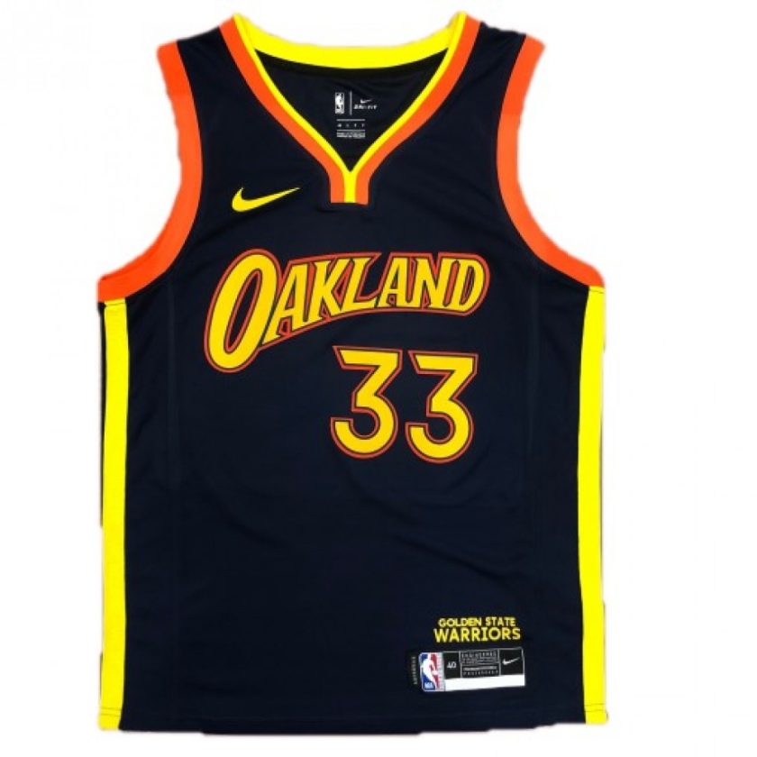 Men's Golden State Warriors James Wiseman #33 Nike Navy 2020/21 Swingman Jersey - City Edition