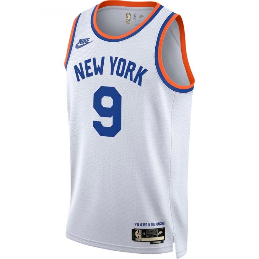 Men's New York Knicks RJ Barrett #9 White 2021/22 Swingman Jersey - Classic Edition