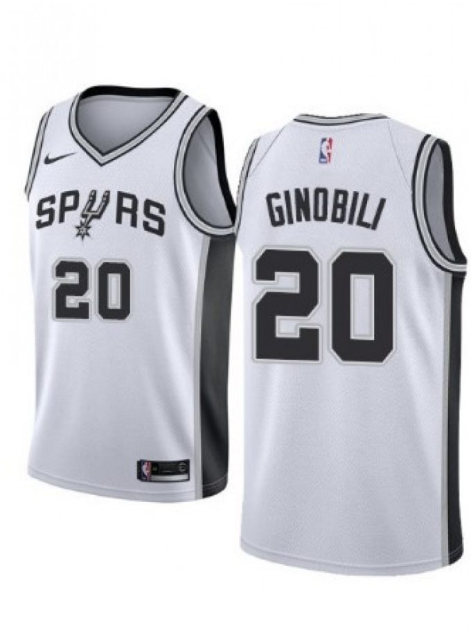 Men's San Antonio Spurs Manu Ginobili #20 Nike White 2020/21 Swingman Jersey - Association Edition