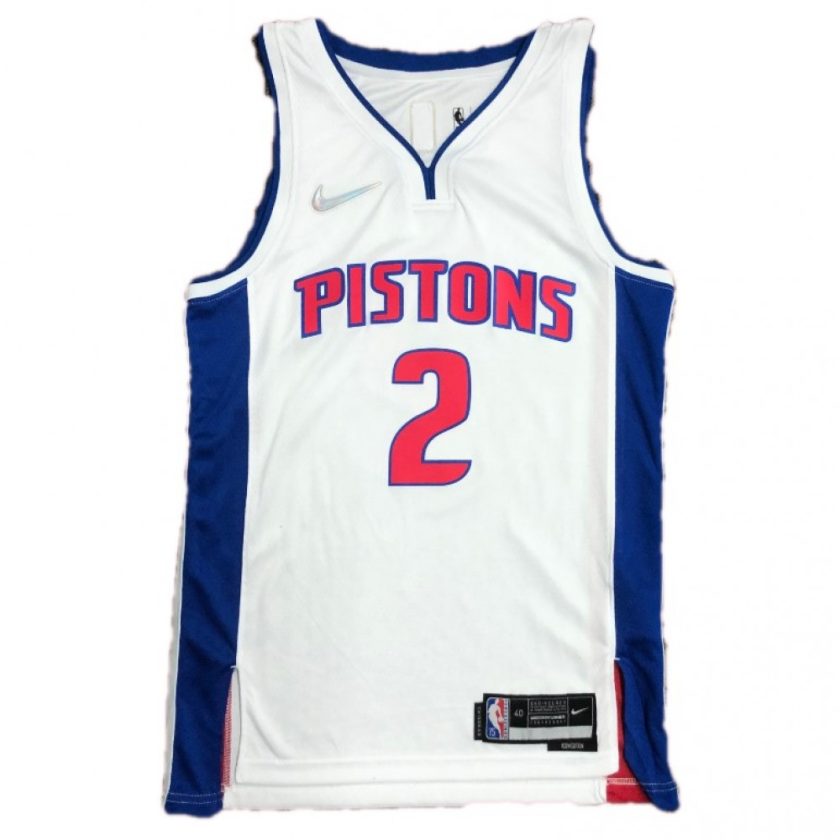 Men's Detroit Pistons Cade Cunningham #2 Nike White 2021/22 Swingman NBA Jersey - Icon Edition