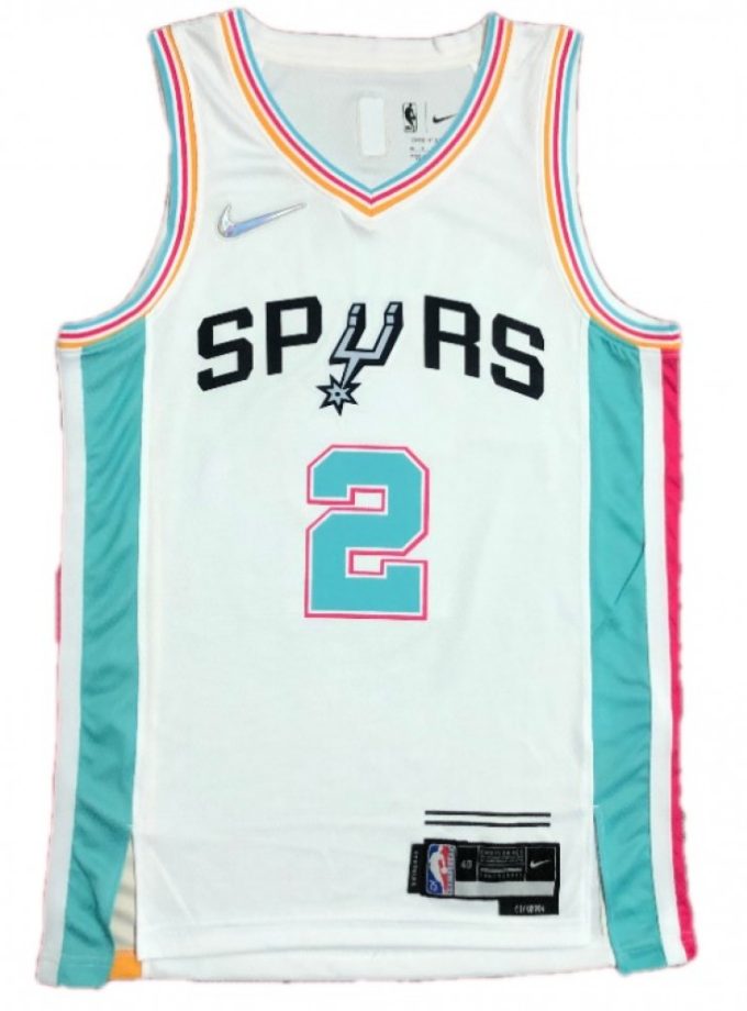 Men's San Antonio Spurs Kawhi Leonard #2 Nike White 2021/22 Swingman Jersey - City Edition