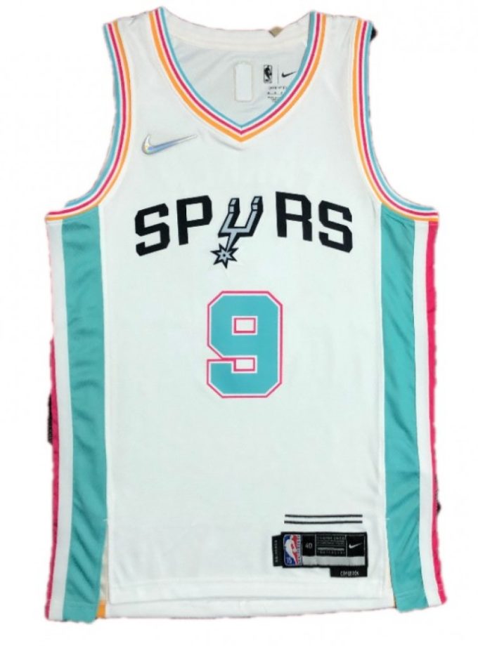 Men's San Antonio Spurs Tony Parker #9 Nike White 2021/22 Swingman Jersey - City Edition