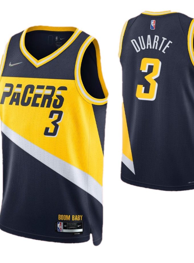 Men's Indiana Pacers Chris Duarte #3 Nike Navy 2021/22 Swingman NBA Jersey - City Edition