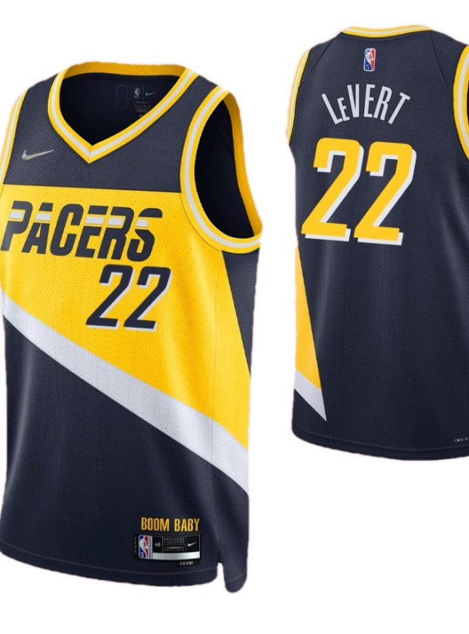 Men's Indiana Pacers Caris LeVert #22 Nike Navy 2021/22 Swingman NBA Jersey - City Edition