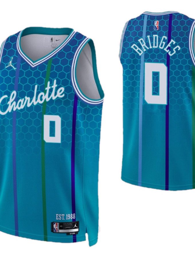 Men's Charlotte Hornets Miles Bridges #0 Nike Blue 2021/22 Swingman NBA Jersey - City Edition