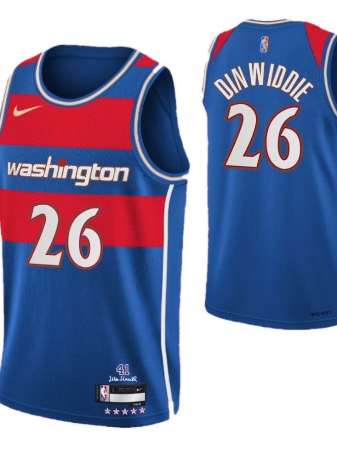 Men's Washington Wizards Spencer Dinwiddie #26 Nike Royal 2021/22 Swingman NBA Jersey - City Edition