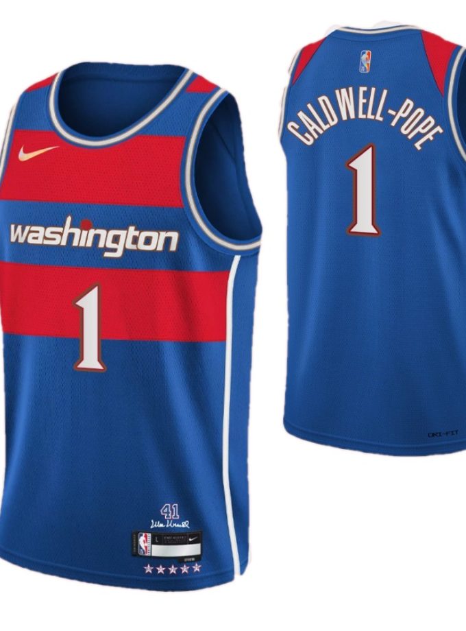 Men's Washington Wizards Caldwell-Pope #1 Nike Royal 2021/22 Swingman NBA Jersey - City Edition