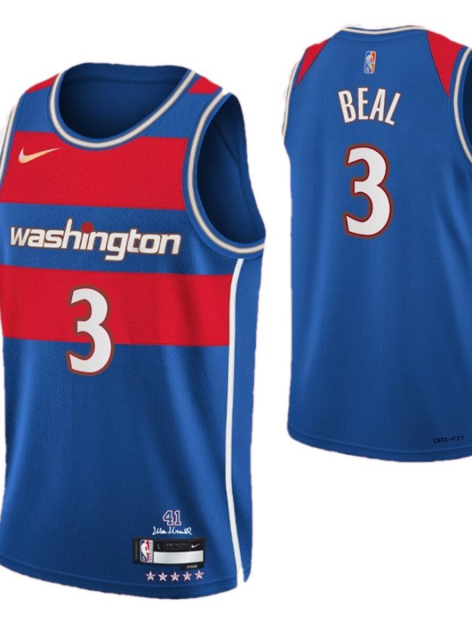 Men's Washington Wizards Bradley Beal #3 Nike Royal 2021/22 Swingman NBA Jersey - City Edition