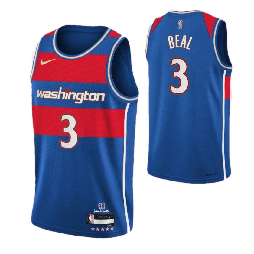 Men's Washington Wizards Bradley Beal #3 Nike Royal 2021/22 Swingman NBA Jersey - City Edition