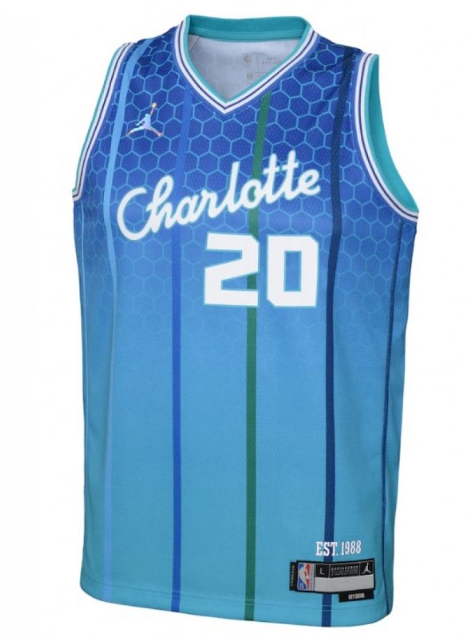 Men's Charlotte Hornets Gordon Hayward #20 Nike Blue 2021/22 Swingman NBA Jersey - City Edition