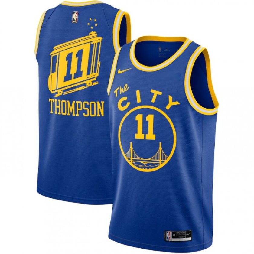 Men's Golden State Warriors Klay Thompson #11 Nike Royal Hardwood Classics 2020/21 Swingman Jersey- Classic Edition