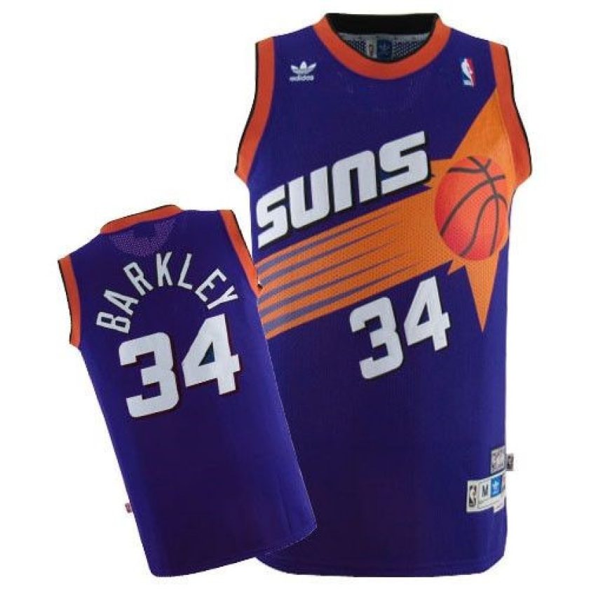 Men's Phoenix Suns Charles Barkley #34 Adidas Purple Swingman NBA Jersey