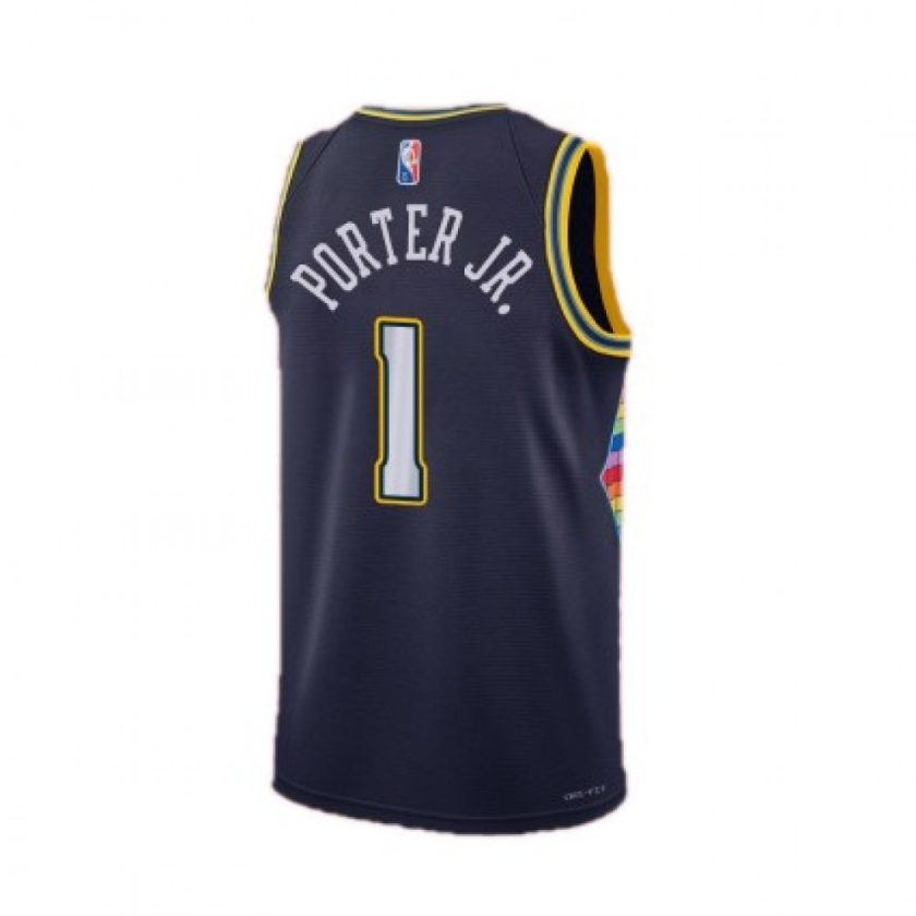 Men's Denver Nuggets Porter Jr #1 Nike Navy 2021/22 Swingman NBA Jersey - City Edition