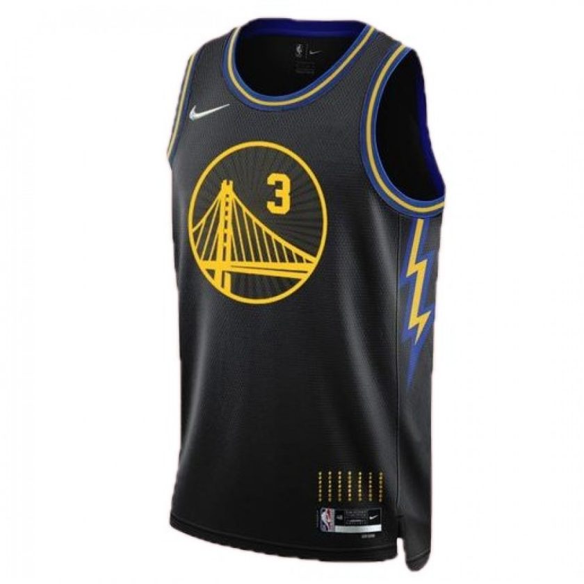 Men's Golden State Warriors Jordan Poole #3 Black 2021/22 Swingman Jersey - City Edition