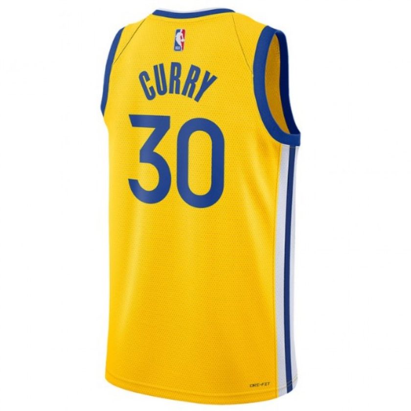 Men's Golden State Warriors Stephen Curry #30 Jordan Gold 2020/21 Swingman Jersey - Statement Edition