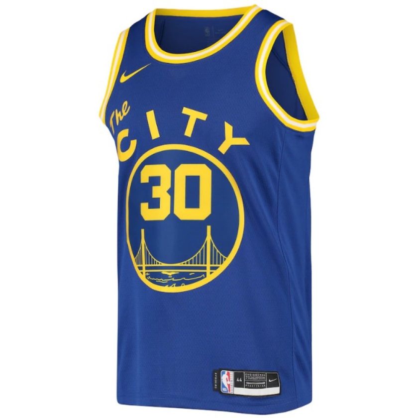 Men's Golden State Warriors Stephen Curry #30 Nike Royal Hardwood Classics 2020/21 Swingman Jersey- Classic Edition