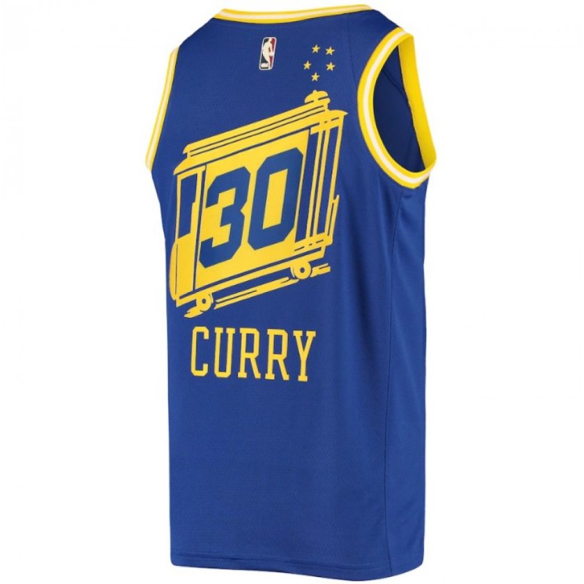 Men's Golden State Warriors Stephen Curry #30 Nike Royal Hardwood Classics 2020/21 Swingman Jersey- Classic Edition