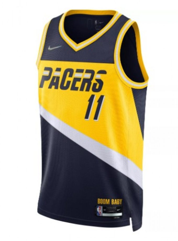 Men's Indiana Pacers Domantas Sabonis #11 Nike Navy 2021/22 Swingman NBA Jersey - City Edition