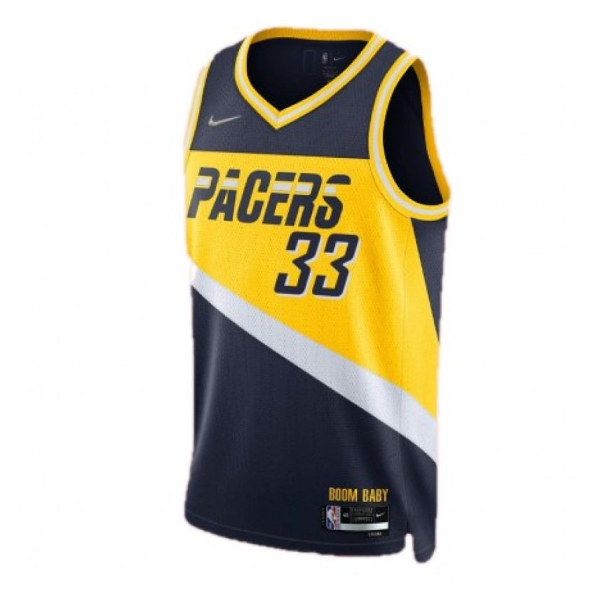 Men's Indiana Pacers Myles Turner #33 Nike Navy 2021/22 Swingman NBA Jersey - City Edition