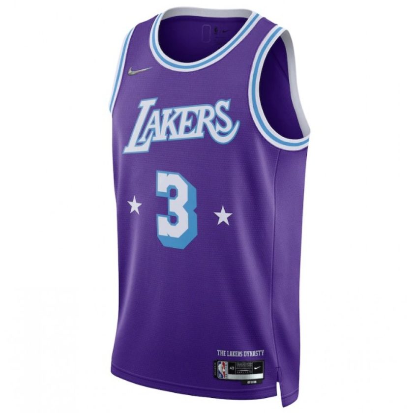 Men's LosAngeles Lakers Anthony Davis #3 Nike Purple 2021/22 Swingman NBA Jersey - City Edition