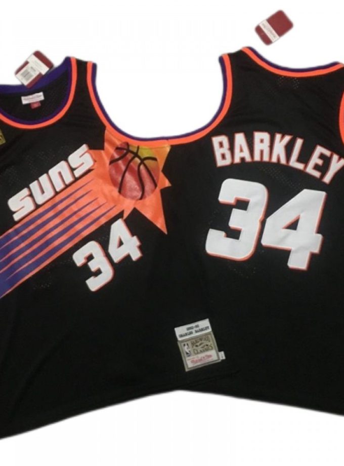 Men's Phoenix Suns Charles Barkley #34 Mitchell&Ness Black 1992-93 Hardwood Classics Jersey