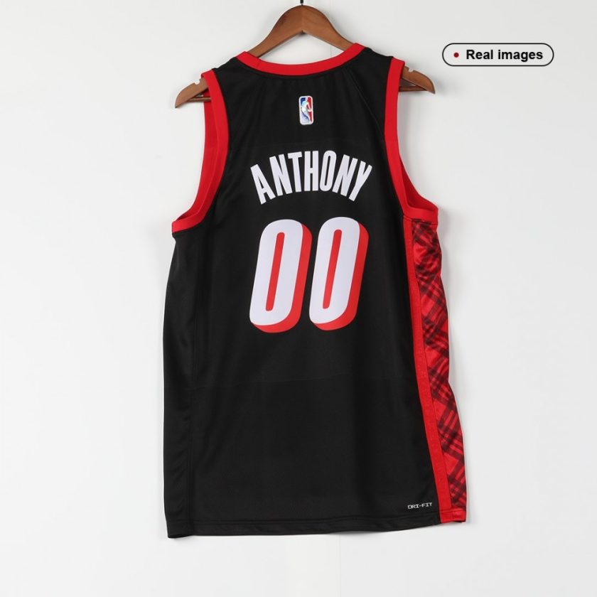 Men's Portland Trail Blazers Carmelo Anthony #00 Nike Black 2021/22 Swingman NBA Jersey-City Edition