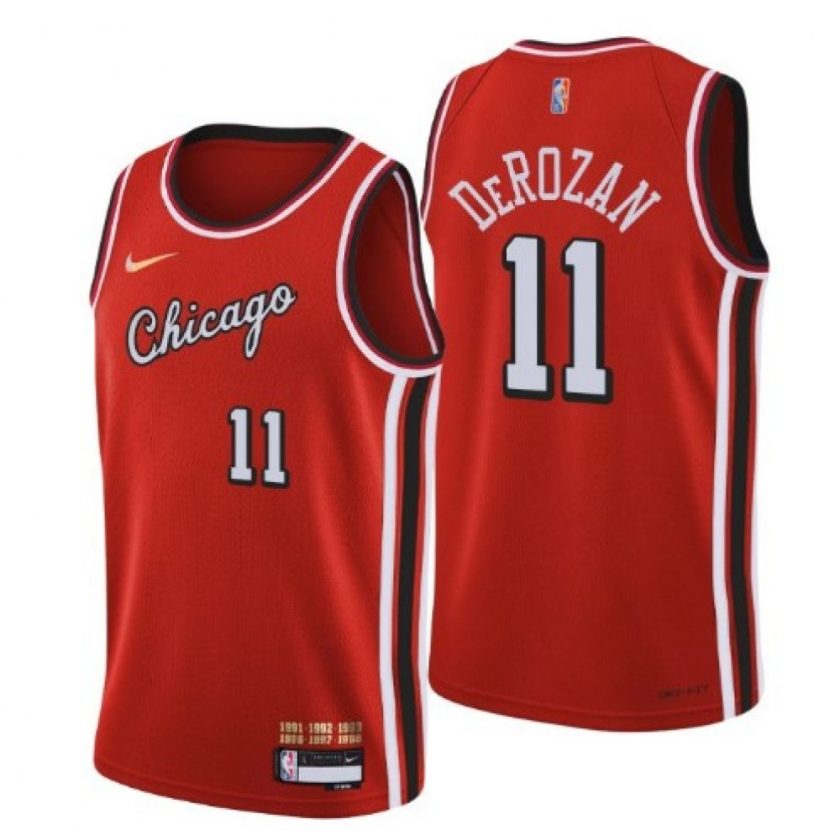 Men's Chicago Bulls DeMar DeRozan #11 Nike Red 2021/22 Swingman NBA Jersey - City Edition