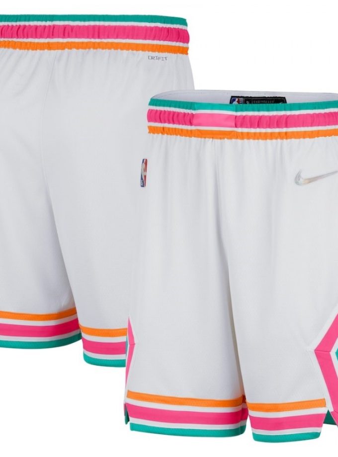 Men's San Antonio Spurs Nike White 2021/22 Swingman NBA Shorts - City Edition