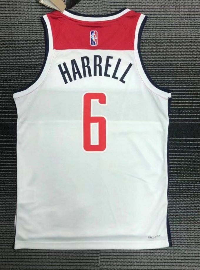 Men's Washington Wizards Harrell #6 Nike White 21/22 Swingman NBA Jersey - Association Edition