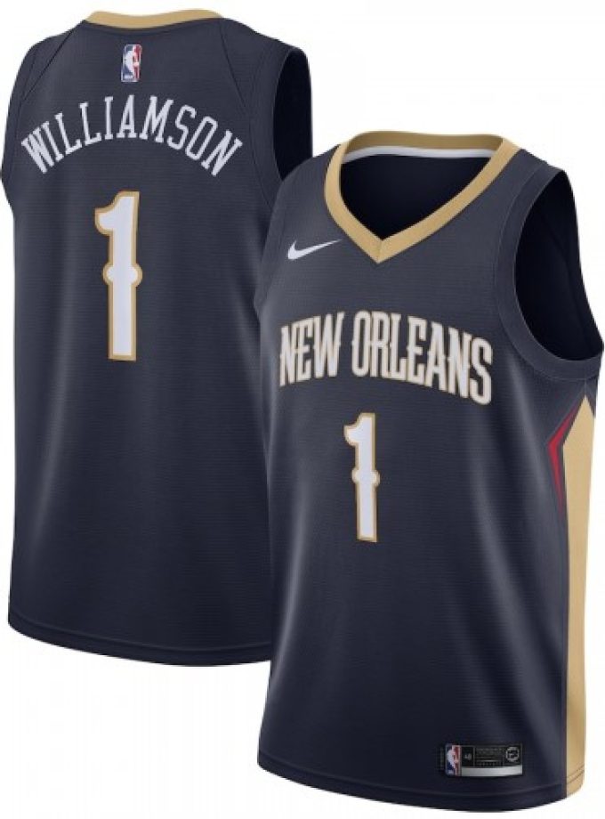 Men's New Orleans Pelicans Zion Williamson #1 Nike Navy 2020/21 Swingman Jersey - Icon Edition