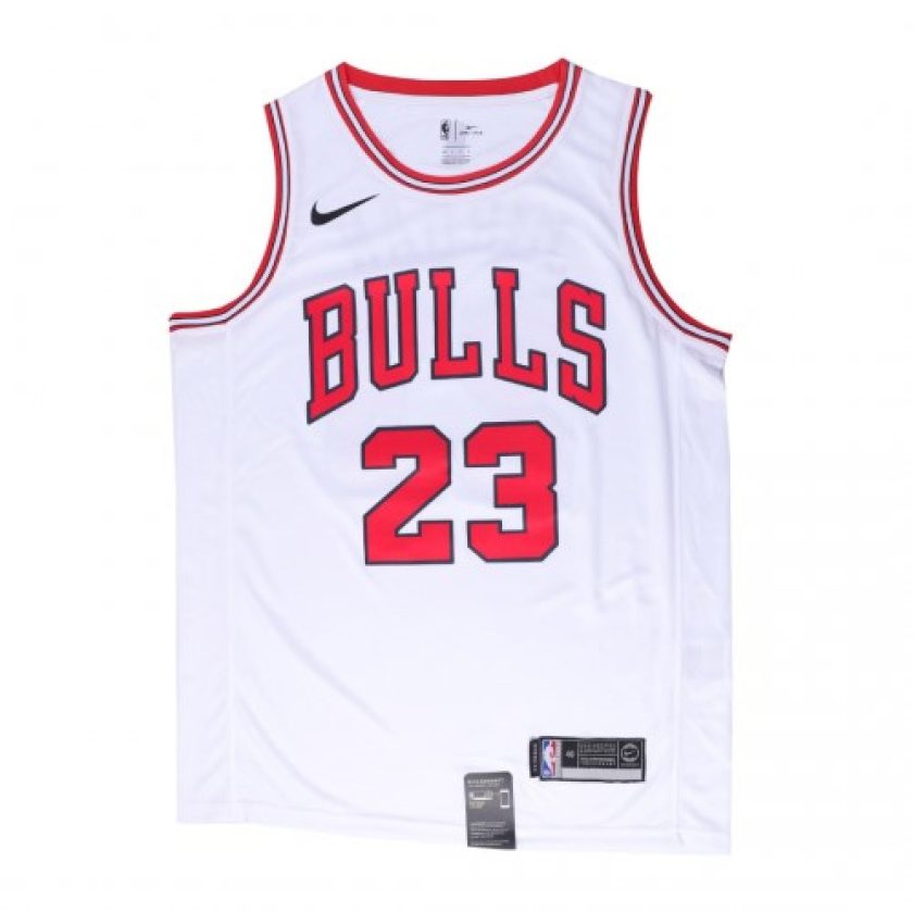 Men's Chicago Bulls Michael Jordan #23 White Replica Swingman Jersey - Association Edition