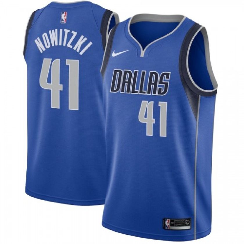 Men's Dallas Mavericks Dirk Nowitzki #41 Nike Royal Swingman Jersey - Icon Edition