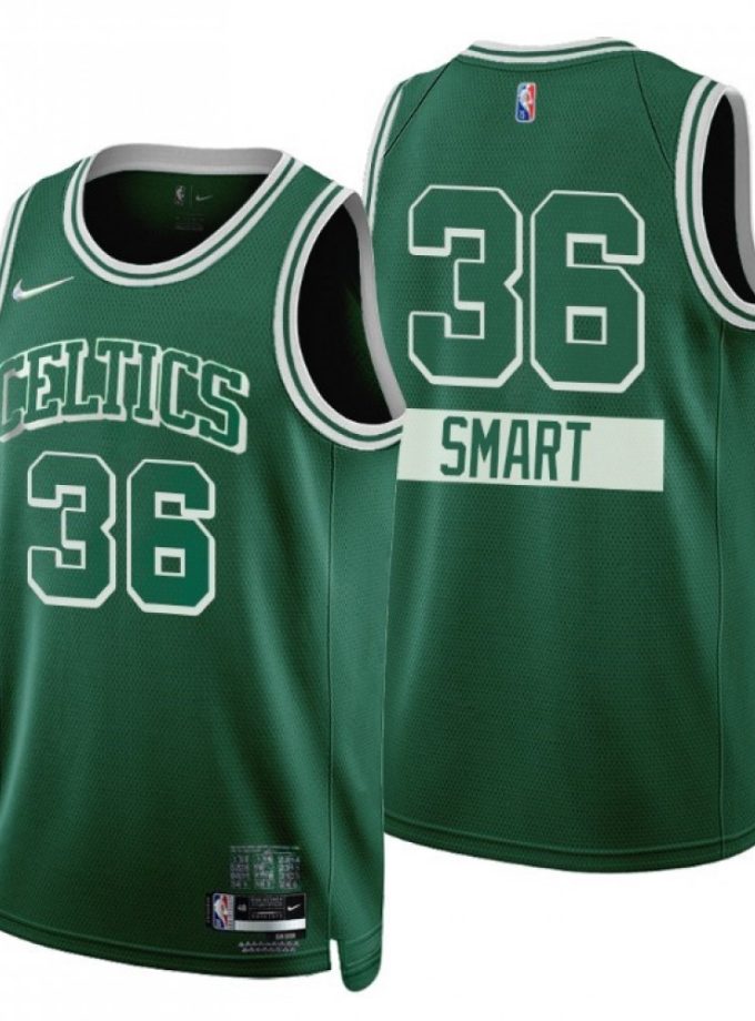 Men's Boston Celtics Marcus Smart #36 Nike Green 2021/22 Swingman NBA Jersey - City Edition