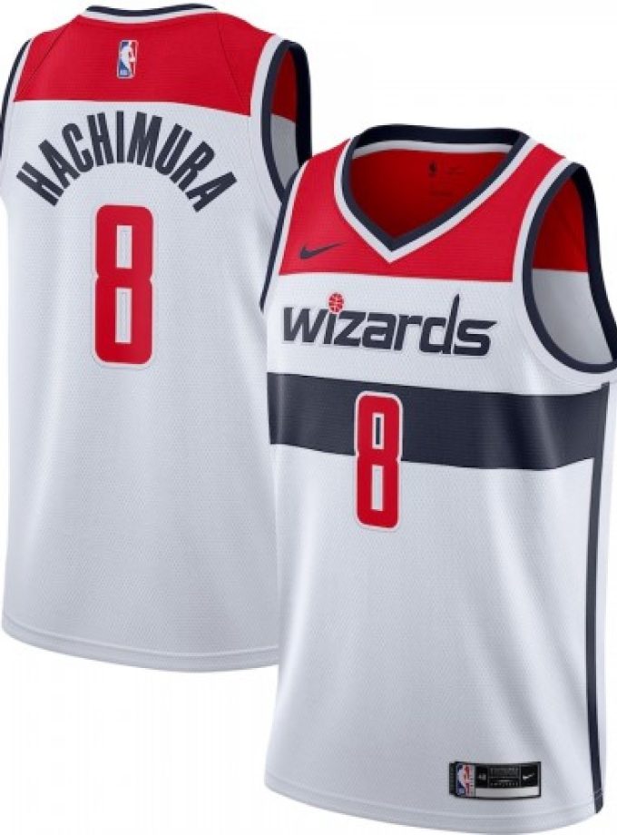 Men's Washington Wizards Rui Hachimura #8 Nike White 2020/21 Swingman Jersey - Association Edition