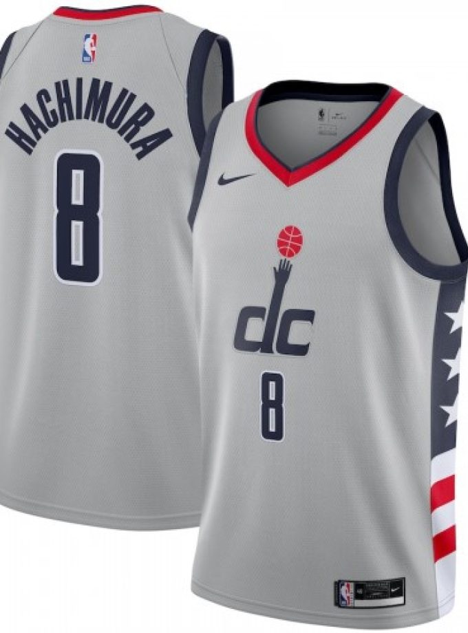 Men's Washington Wizards Rui Hachimura #8 Nike Gray 2020/21 Swingman Player Jersey – City Edition