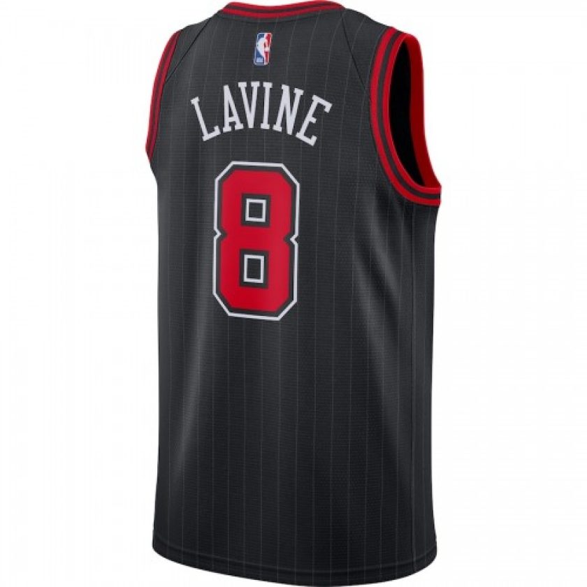 Men's Chicago Bulls Zach LaVine #8 Jordan Black 2020/21 Swingman Jersey - Statement Edition