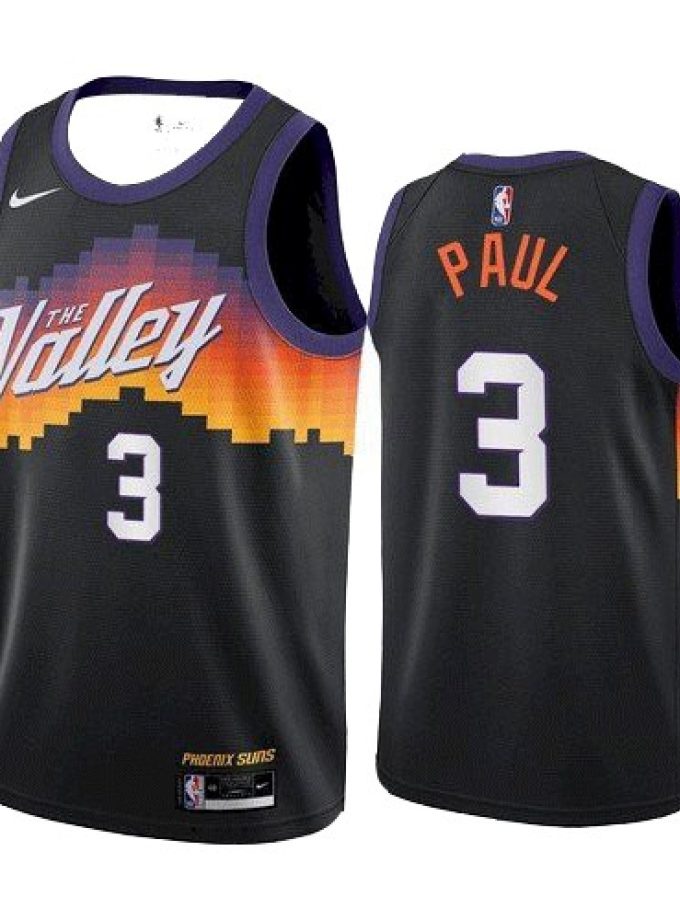 Men's Phoenix Suns Chris Paul #3 Nike Black 2021 Swingman Jersey - City Edition