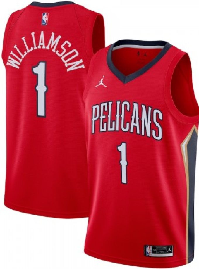 Men's New Orleans Pelicans Zion Williamson #1 Jordan Red 20/21 Jersey-Statement Edition