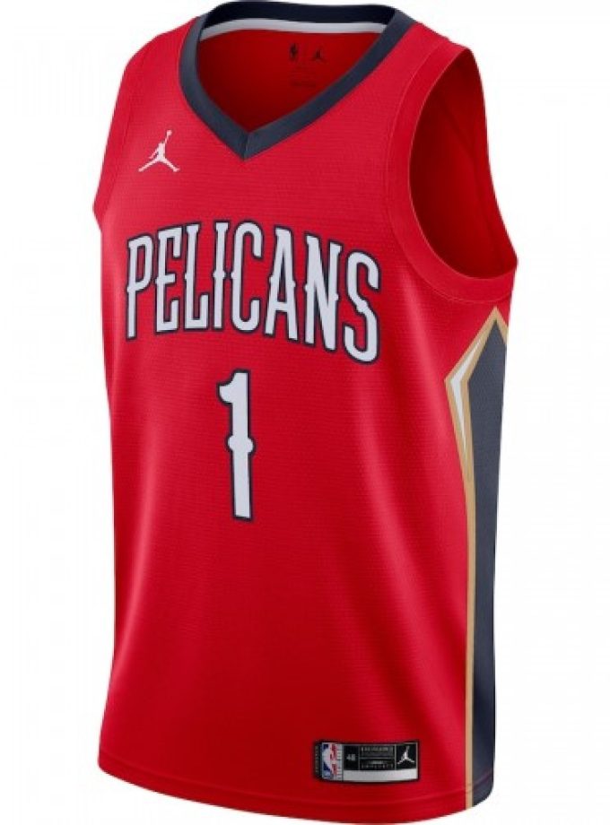 Men's New Orleans Pelicans Zion Williamson #1 Jordan Red 20/21 Jersey-Statement Edition