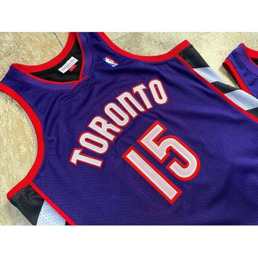 Men's Toronto Raptors Vince Carter #15 Throwback Mitchell & Ness Purple 99-00 Hardwood Classics Jersey