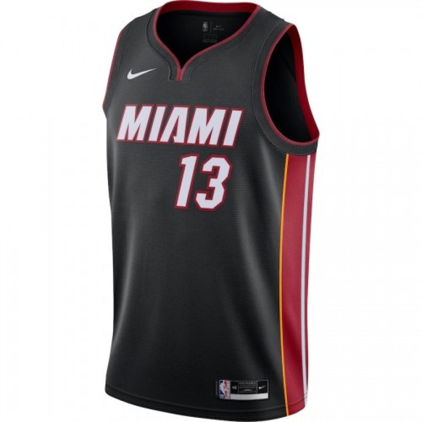 Men's Miami Heat Bam Adebayo #13 Nike Black 2020/21 Swingman Jersey – Icon Edition